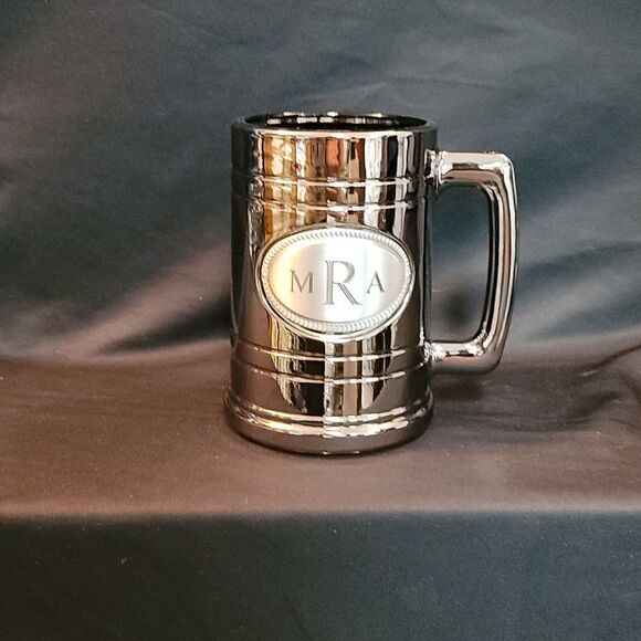 Monogramed Gunmetal Mug!   - Picture 1 of 7